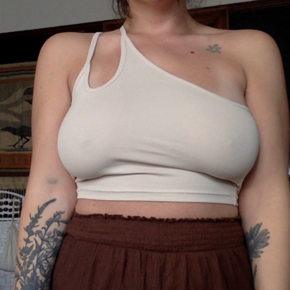 Khaki OGL Move One-Shoulder Top
